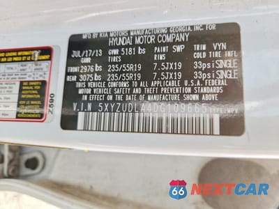 Zdjęcie 13 z 13 samochodu: 2013 HYUNDAI SANTA FE SPORT 2.0T VIN:5XYZUDLA4DG109665 - miniatura