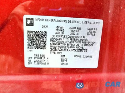 Zdjęcie 13 z 13 samochodu: 2023 CHEVROLET EQUINOX LT VIN:3GNAXUEG0PS128732 - miniatura