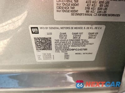 Zdjęcie 12 z 12 samochodu: 2023 GMC SIERRA K1500 SLT VIN:3GTUUDED9PG143785 - miniatura