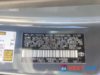 Zdjęcie 12 z 12 samochodu: 2024 TOYOTA PRIUS XLE VIN:JTDADABU1R3011275 - miniatura