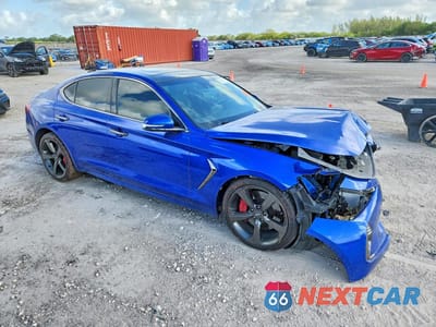 Czwarte zdjęcie samochodu z boku: 2019 GENESIS G70 3.3T ADVANCED VIN:KMTG34LE4KU015277 - miniatura