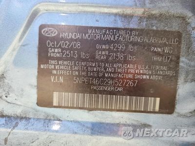 Zdjęcie 12 z 12 samochodu: 2009 HYUNDAI SONATA GLS VIN:5NPET46C29H527267 - miniatura