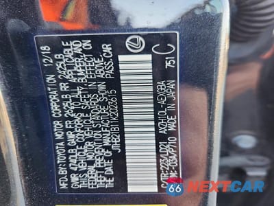 Zdjęcie 12 z 12 samochodu: 2019 LEXUS ES 300H VIN:JTHB21B11K2023615 - miniatura