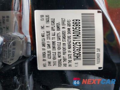 Zdjęcie 12 z 12 samochodu: 2000 HONDA ACCORD EX VIN:1HGCG2251YA005969 - miniatura