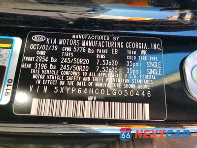 Zdjęcie 13 z 13 samochodu: 2020 KIA TELLURIDE S VIN:5XYP64HC0LG050446 - miniatura