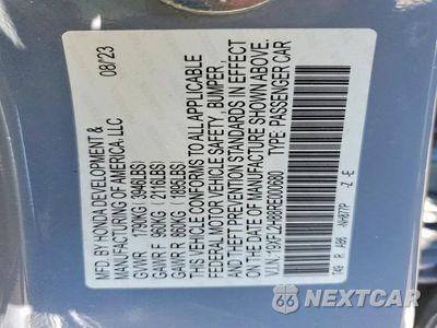 Zdjęcie 12 z 12 samochodu: 2024 HONDA CIVIC SPORT VIN:19XFL2H88RE000680 - miniatura