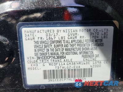 Zdjęcie 13 z 13 samochodu: 2017 NISSAN VERSA NOTE SR VIN:3N1CE2CP7HL369054 - miniatura