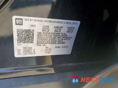 Zdjęcie 13 z 13 samochodu: 2025 CHEVROLET EQUINOX LT VIN:3GNAXPEG6SL325487 - miniatura
