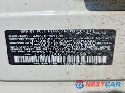 Zdjęcie 13 z 13 samochodu: 2015 SUBARU FORESTER 2.5I VIN:JF2SJABC6FH501599 - miniatura