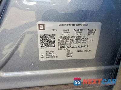 Zdjęcie 13 z 13 samochodu: 2020 CHEVROLET TRAVERSE LT VIN:1GNERGKW1LJ224003 - miniatura