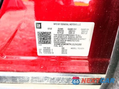 Zdjęcie 13 z 13 samochodu: 2019 CHEVROLET TRAVERSE LT VIN:1GNEVGKW7KJ124188 - miniatura
