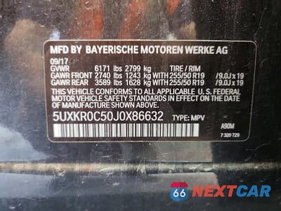 Zdjęcie 13 z 13 samochodu: 2018 BMW X5 XDRIVE35I VIN:5UXKR0C50J0X86632 - miniatura