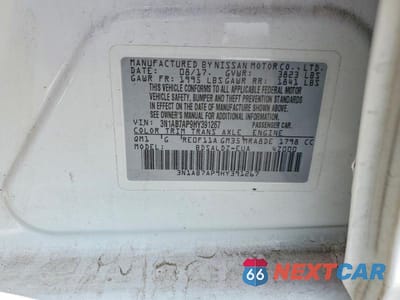 Zdjęcie 12 z 12 samochodu: 2017 NISSAN SENTRA SV VIN:3N1AB7AP9HY391267 - miniatura