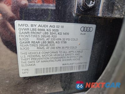 Zdjęcie 13 z 13 samochodu: 2018 AUDI Q7 PREMIUM PLUS VIN:WA1LAAF72JD031730 - miniatura