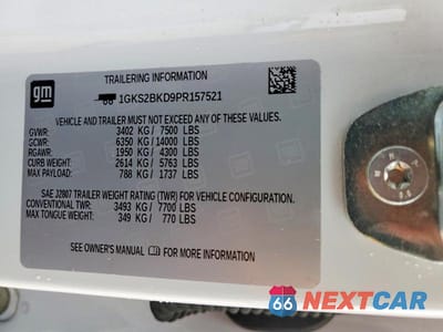 Zdjęcie 13 z 13 samochodu: 2023 GMC YUKON SLT VIN:1GKS2BKD9PR157521 - miniatura