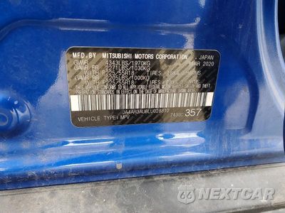 Zdjęcie 12 z 12 samochodu: 2020 MITSUBISHI OUTLANDER SPORT ES VIN:JA4AR3AU6LU028812 - miniatura
