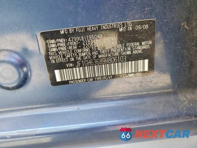 Zdjęcie 12 z 12 samochodu: 2009 SUBARU IMPREZA OUTBACK SPORT VIN:JF1GH63689H806103 - miniatura
