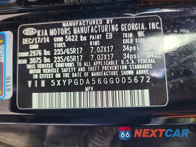 Zdjęcie 12 z 12 samochodu: 2016 KIA SORENTO LX V6 VIN:5XYPGDA56GG005672 - miniatura