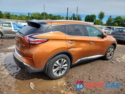 Trzecie zdjęcie samochodu z tyłu: 2016 NISSAN MURANO SL VIN:5N1AZ2MH2GN109168 - miniatura