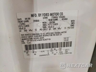 Zdjęcie 12 z 12 samochodu: 2010 FORD F150 SUPER CAB VIN:1FTFX1EV4AFA30715 - miniatura