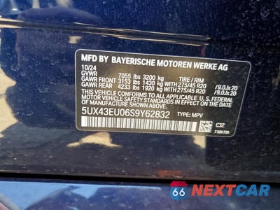 Zdjęcie 12 z 12 samochodu: 2025 BMW X5 XDRIVE50E VIN:5UX43EU06S9Y62832 - miniatura