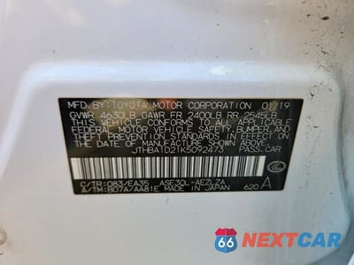 Zdjęcie 13 z 13 samochodu: 2019 LEXUS IS 300 VIN:JTHBA1D21K5092473 - miniatura