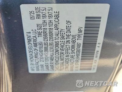 Zdjęcie 14 z 14 samochodu: 2025 HONDA ODYSSEY EXL VIN:5FNRL6H66SB074067 - miniatura
