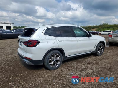Trzecie zdjęcie samochodu z tyłu: 2022 BMW X3 XDRIVE30I VIN:5UX53DP04N9J20928 - miniatura