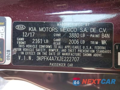 Zdjęcie 12 z 12 samochodu: 2018 KIA FORTE LX VIN:3KPFK4A7XJE222707 - miniatura