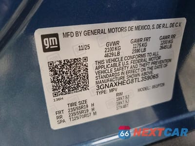 Zdjęcie 13 z 13 samochodu: 2026 CHEVROLET EQUINOX LT VIN:3GNAXHEG8TL359065 - miniatura