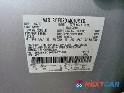 Zdjęcie 13 z 13 samochodu: 2014 FORD EXPLORER VIN:1FM5K8D86EGA73897 - miniatura