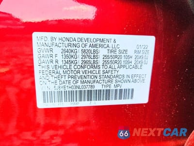 Zdjęcie 13 z 13 samochodu: 2022 ACURA MDX A-SPEC VIN:5J8YE1H03NL037789 - miniatura