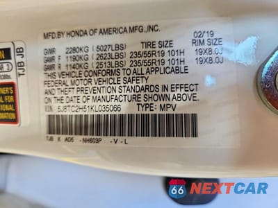 Zdjęcie 13 z 13 samochodu: 2019 ACURA RDX TECHNOLOGY VIN:5J8TC2H51KL035066 - miniatura