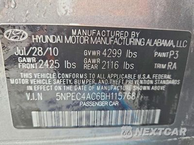 Zdjęcie 13 z 13 samochodu: 2011 HYUNDAI SONATA SE VIN:5NPEC4AC6BH115768 - miniatura