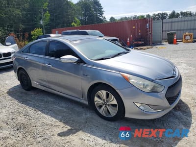 Czwarte zdjęcie samochodu z boku: 2015 HYUNDAI SONATA HYBRID LIMITED VIN:KMHEC4A41FA128008 - miniatura