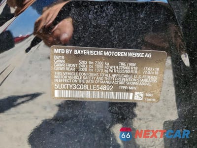 Zdjęcie 13 z 13 samochodu: 2020 BMW X3 SDRIVE30I VIN:5UXTY3C08LLE54892 - miniatura