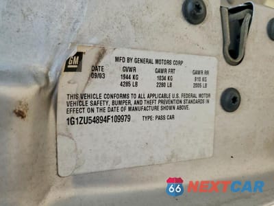 Zdjęcie 12 z 12 samochodu: 2004 CHEVROLET MALIBU LT VIN:1G1ZU54894F109979 - miniatura