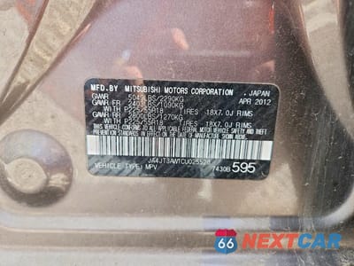 Zdjęcie 13 z 13 samochodu: 2012 MITSUBISHI OUTLANDER SE VIN:JA4JT3AW1CU025528 - miniatura