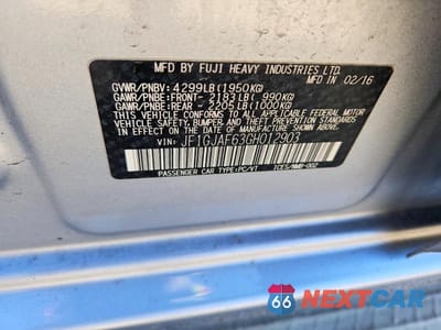 Zdjęcie 13 z 13 samochodu: 2016 SUBARU IMPREZA PREMIUM PLUS VIN:JF1GJAF63GH012903 - miniatura