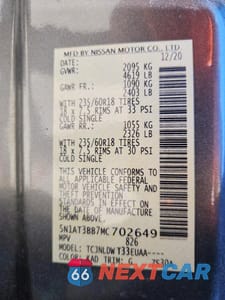 Zdjęcie 14 z 14 samochodu: 2021 NISSAN ROGUE SV VIN:5N1AT3BB7MC702649 - miniatura