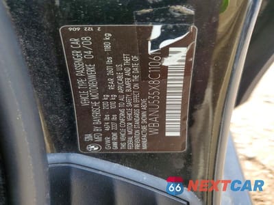 Zdjęcie 12 z 12 samochodu: 2008 BMW 528 I VIN:WBANU535X8C110611 - miniatura