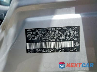 Zdjęcie 12 z 12 samochodu: 2008 LEXUS ES 350 VIN:JTHBJ46G082213546 - miniatura