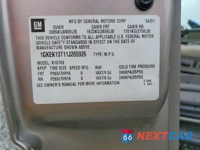 Zdjęcie 13 z 13 samochodu: 2001 GMC YUKON VIN:1GKEK13T11J265926 - miniatura