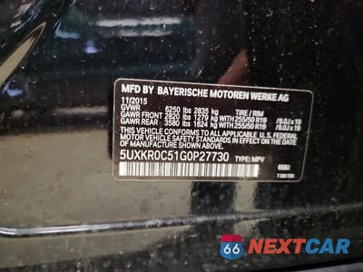 Zdjęcie 13 z 13 samochodu: 2016 BMW X5 XDRIVE35I VIN:5UXKR0C51G0P27730 - miniatura