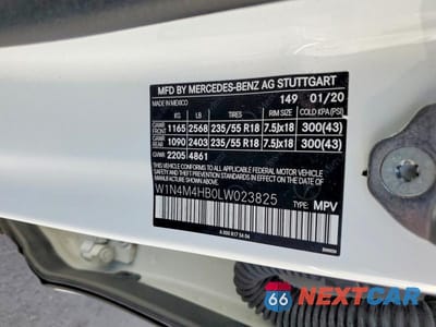 Zdjęcie 13 z 13 samochodu: 2020 MERCEDES-BENZ GLB 250 4MATIC VIN:W1N4M4HB0LW023825 - miniatura