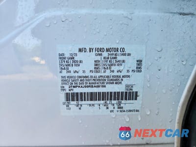 Zdjęcie 13 z 13 samochodu: 2024 FORD EDGE SEL VIN:2FMPK4J99RBA68186 - miniatura