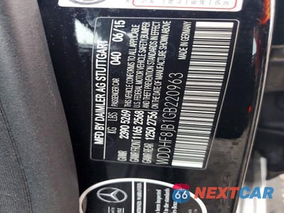 Zdjęcie 12 z 12 samochodu: 2016 MERCEDES-BENZ E 350 4MATIC VIN:WDDHF8JB1GB220963 - miniatura