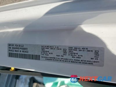 Zdjęcie 13 z 13 samochodu: 2023 RAM PROMASTER 2500 DELIVERY VAN VIN:3C6LRVVG1PE550872 - miniatura