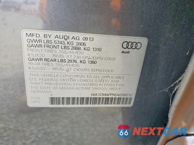 Zdjęcie 13 z 13 samochodu: 2014 AUDI Q5 TDI PREMIUM PLUS VIN:WA1CMAFP5EA038010 - miniatura