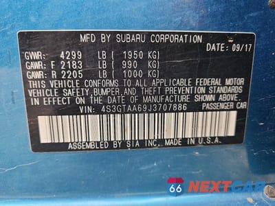 Zdjęcie 13 z 13 samochodu: 2018 SUBARU IMPREZA VIN:4S3GTAA69J3707886 - miniatura